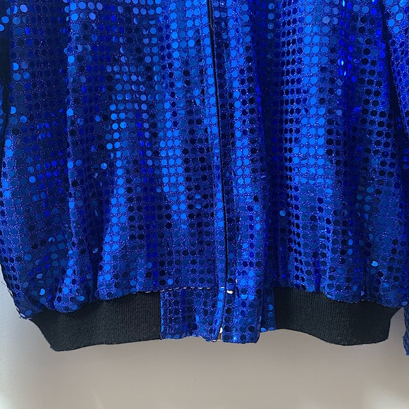Vintage Sequenced Bright Blue Jacket! - Picture 2 of 4